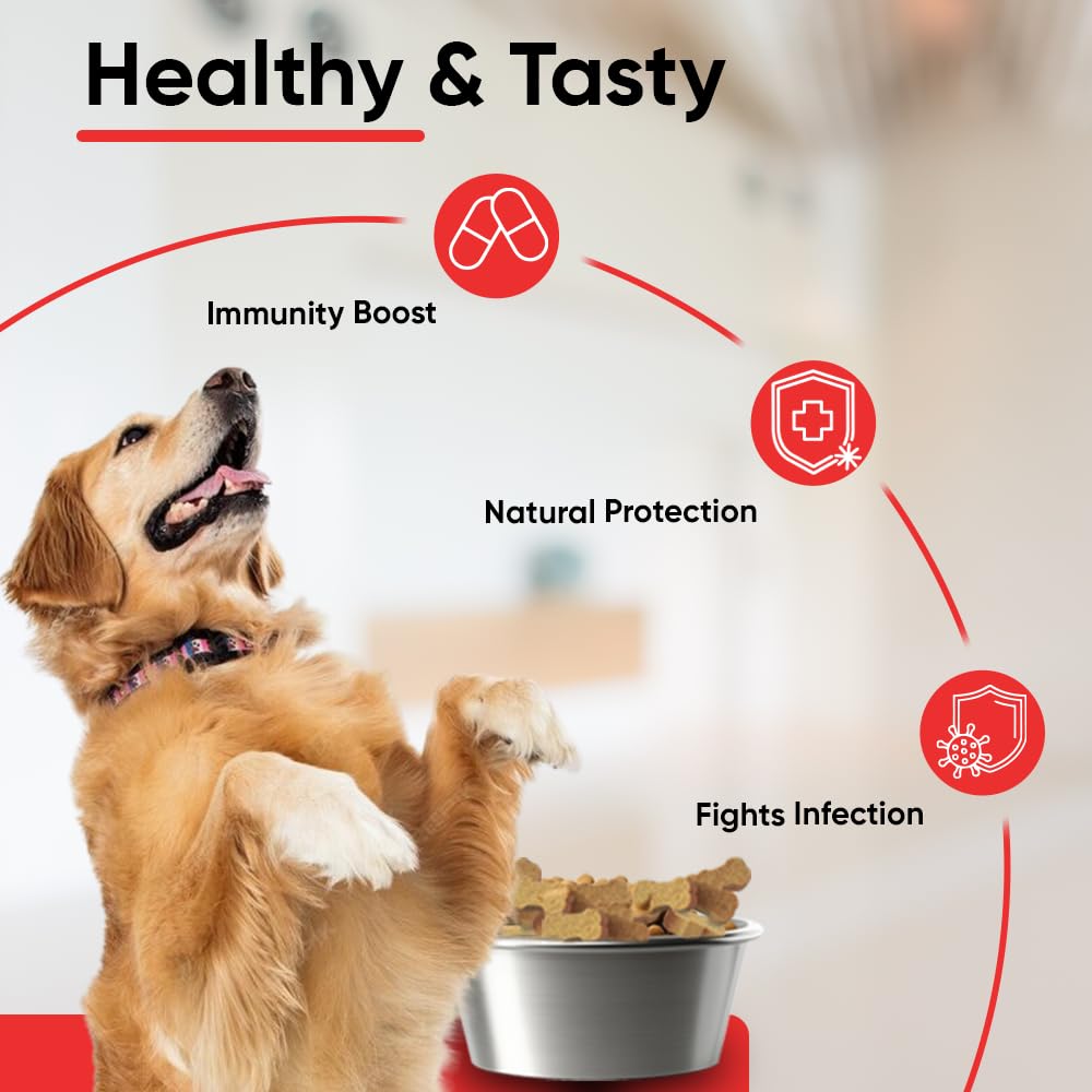 iHeartDogs echinacea-pumpkin-seed immune-blend promotes overall wellness visually.
