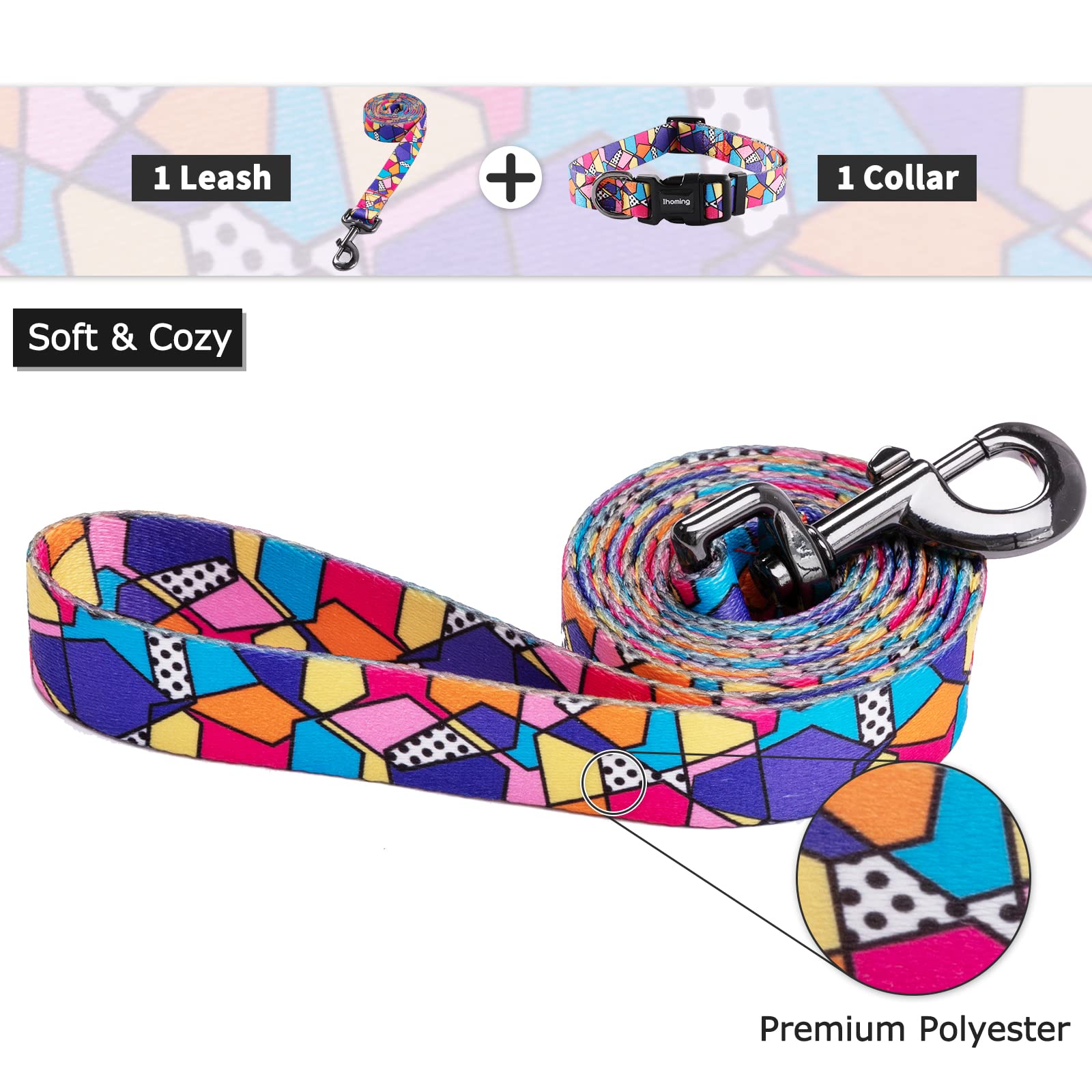 Ihoming quick-release buckle on collar for fast on/off.