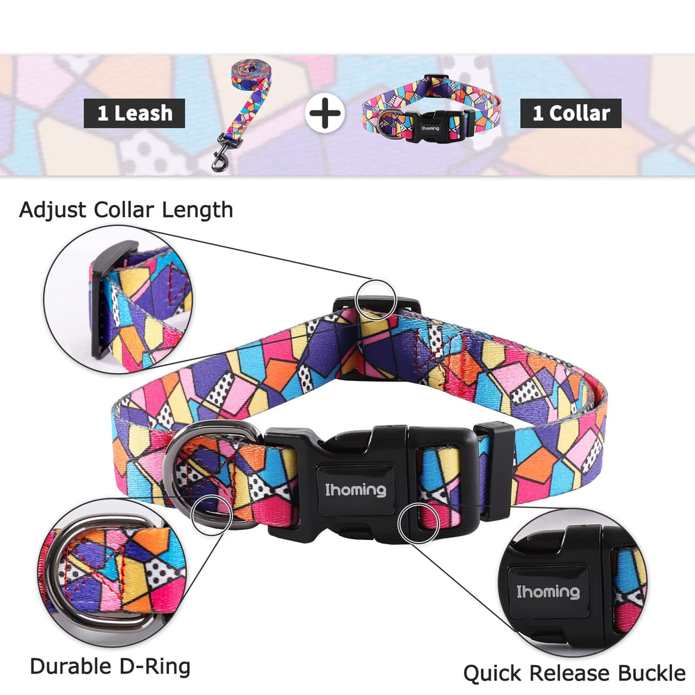 Ihoming stainless steel D-ring emphasizes durable leash connection.