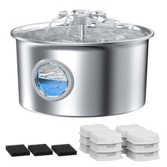 IHOUONE cat water fountain 88oz with durable stainless steel body for reliable hydration
