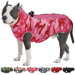 IKIPUKO dog coat winter waterproof-nylon exterior for rain-ready walks