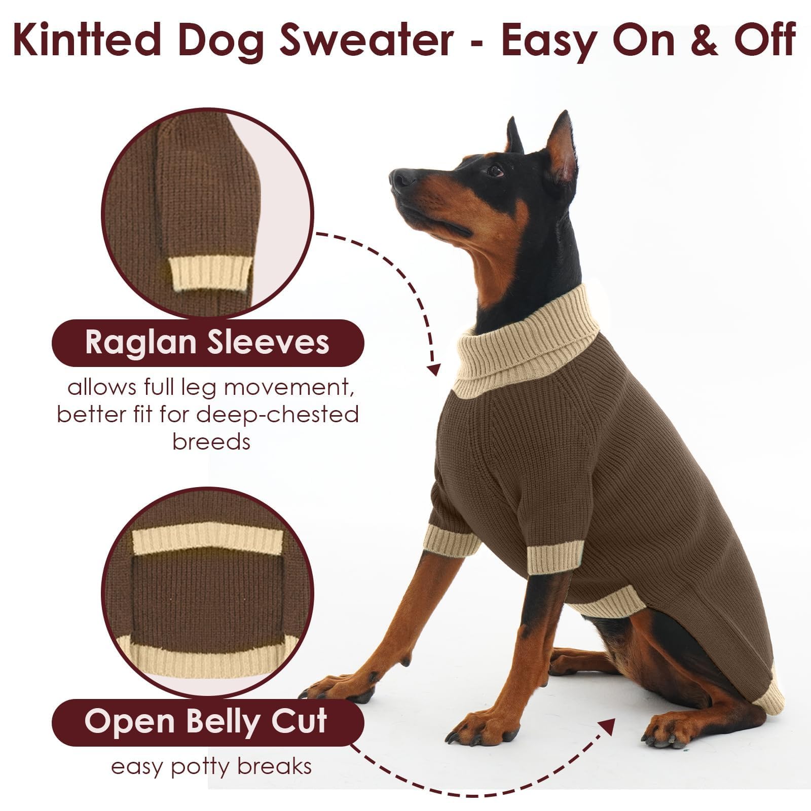 IKIPUKO foldable collar adds warmth when worn as a turtleneck.