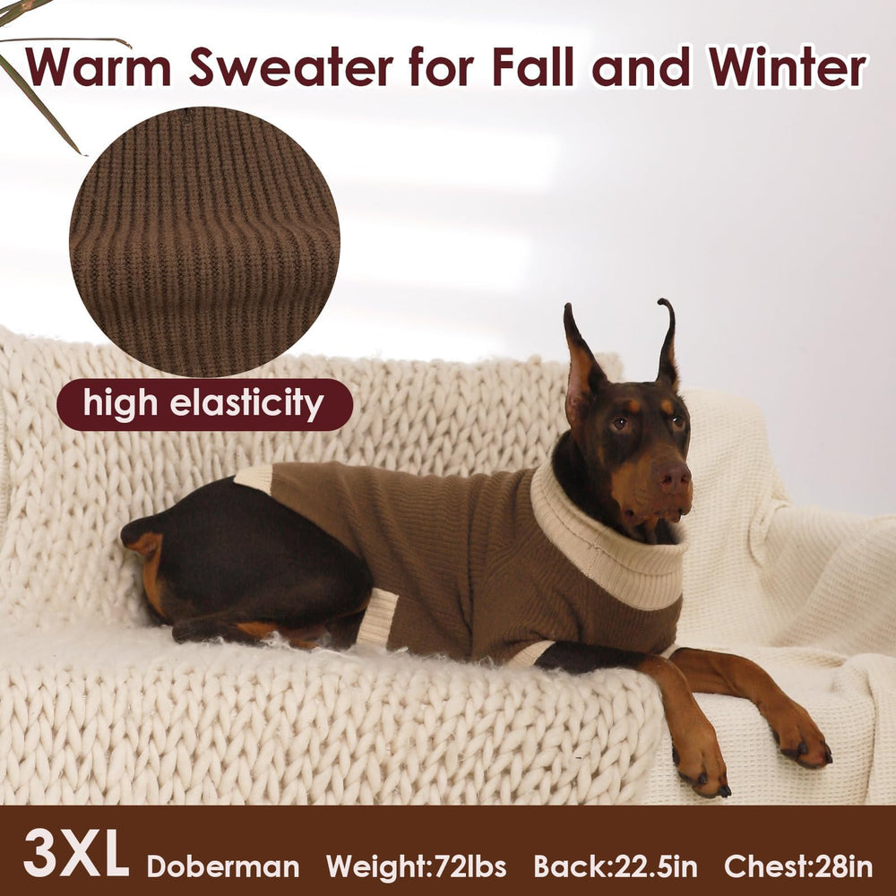 IKIPUKO dog sweater with leash-hole enables secure leash attachment on walks.