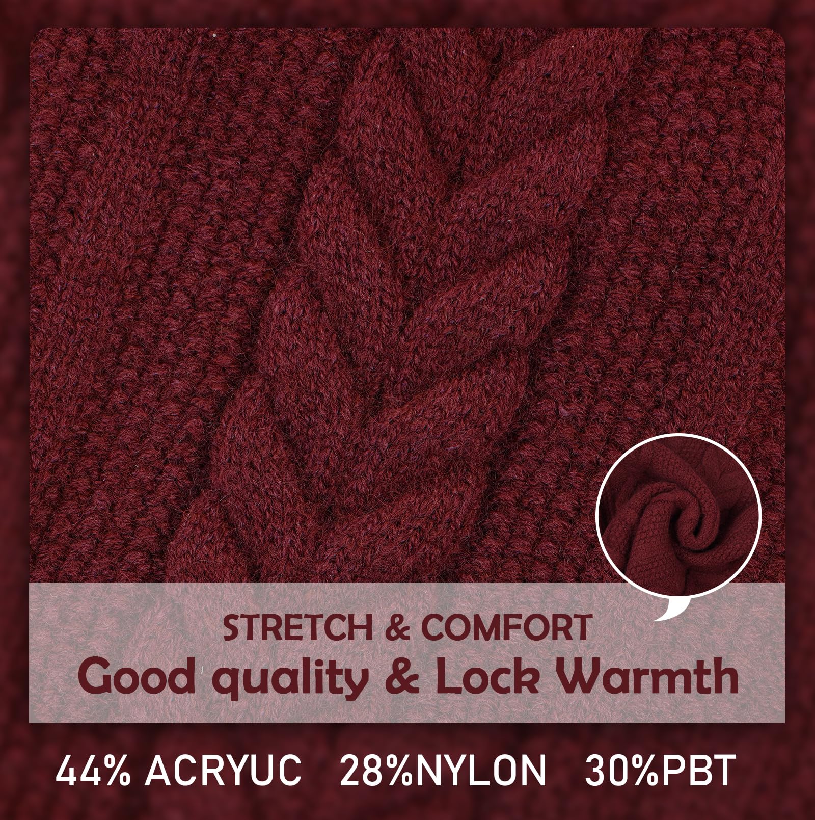IKIPUKO dog sweater red knit close-up texture showcases premium knit and soft comfort.