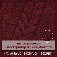 IKIPUKO dog sweater red knit close-up texture showcases premium knit and soft comfort.