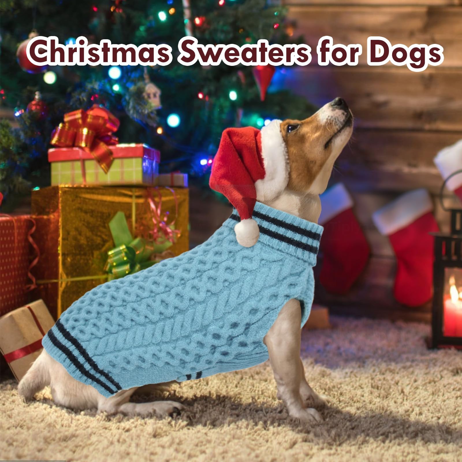 IKIPUKO dog sweater size chart helps find the right fit.