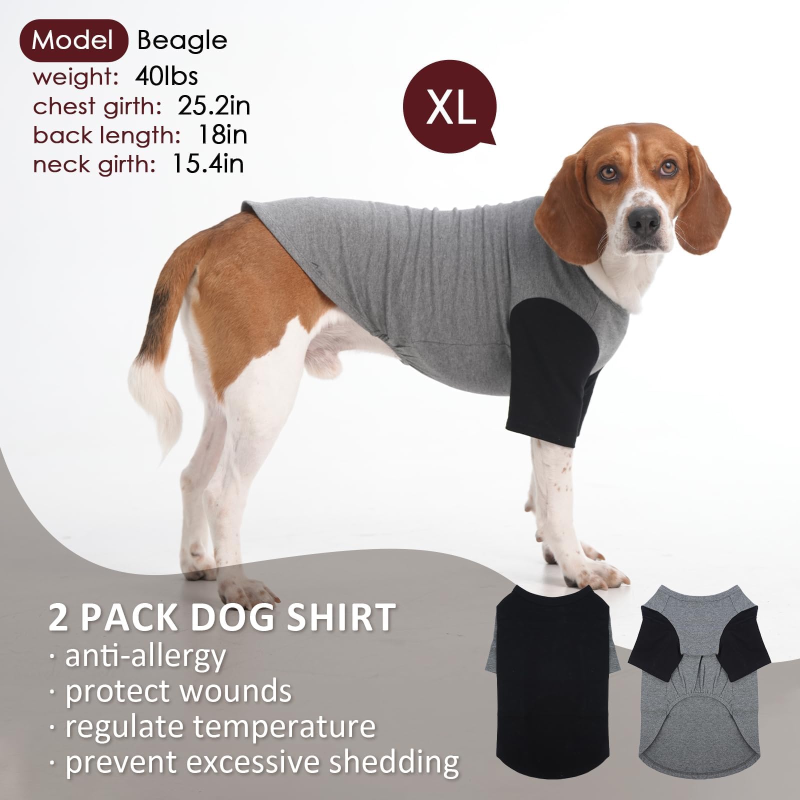 IKIPUKO XL dog shirt fabric closeup emphasizes breathable lightweight fabric for summer walks