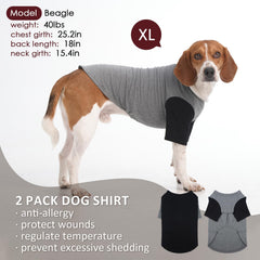 IKIPUKO XL dog shirt fabric closeup emphasizes breathable lightweight fabric for summer walks