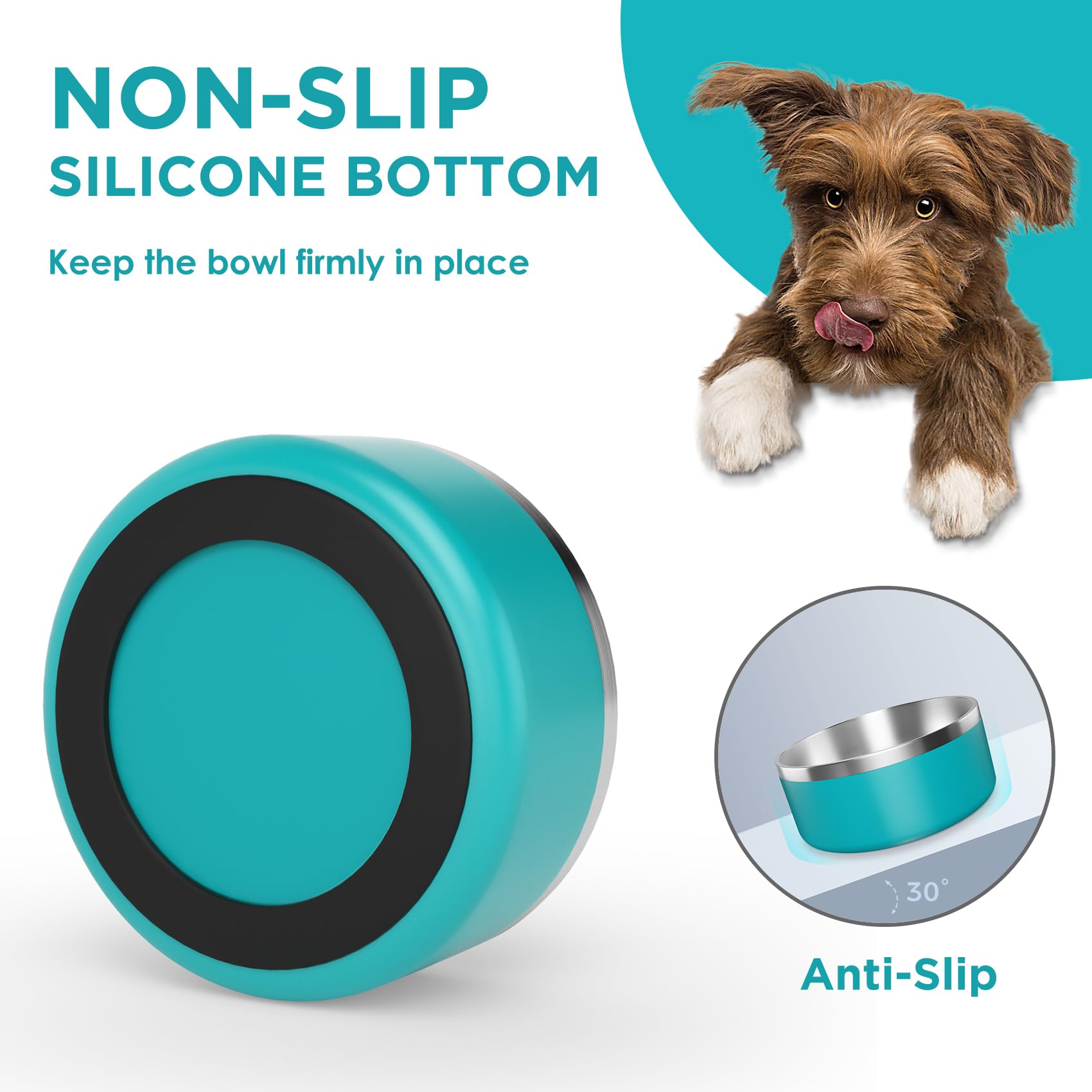 IKITCHEN 64oz capacity dog bowl for large dogs with ample serving size