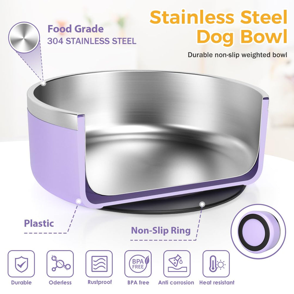IKITCHEN dog bowl safety flat-edge polish offers gentle touch and easy cleaning.