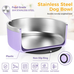 IKITCHEN dog bowl safety flat-edge polish offers gentle touch and easy cleaning.
