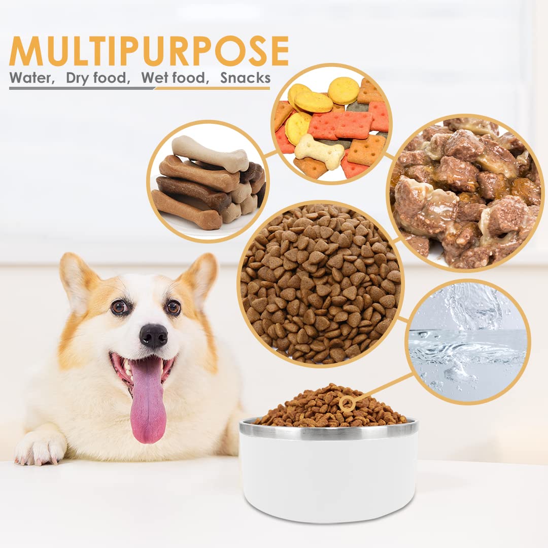 IKITCHEN dog bowl wide-mouth design for quick filling.