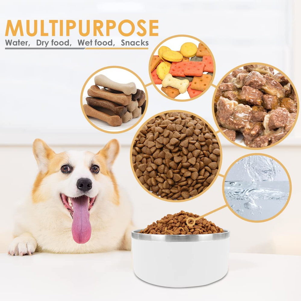 IKITCHEN dog bowl wide-mouth design for quick filling.