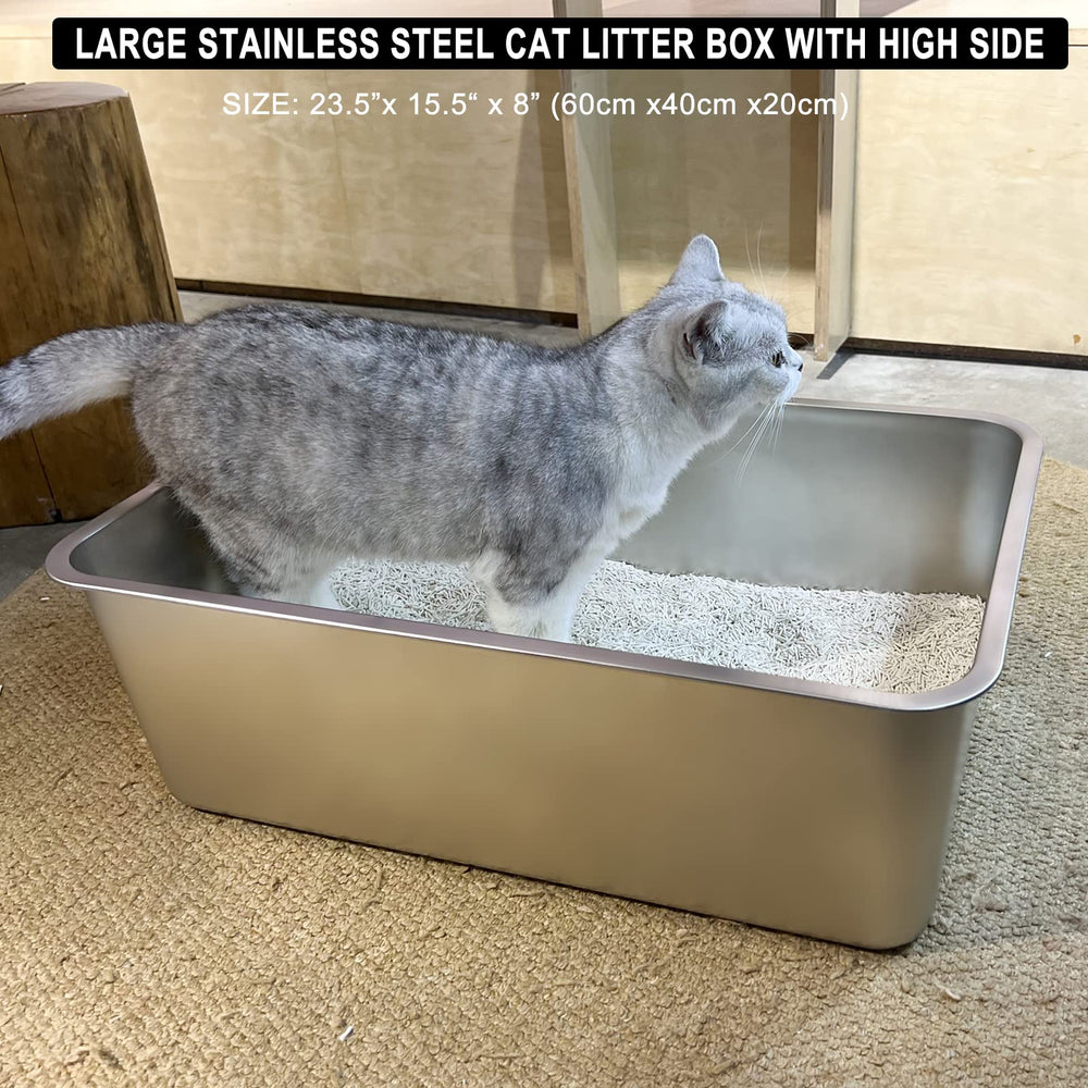 IKITCHEN eco-friendly stainless steel litter box supports long-term pet care