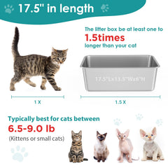 IKITCHEN litter box anti-slip feet image emphasizes floor protection and stability.