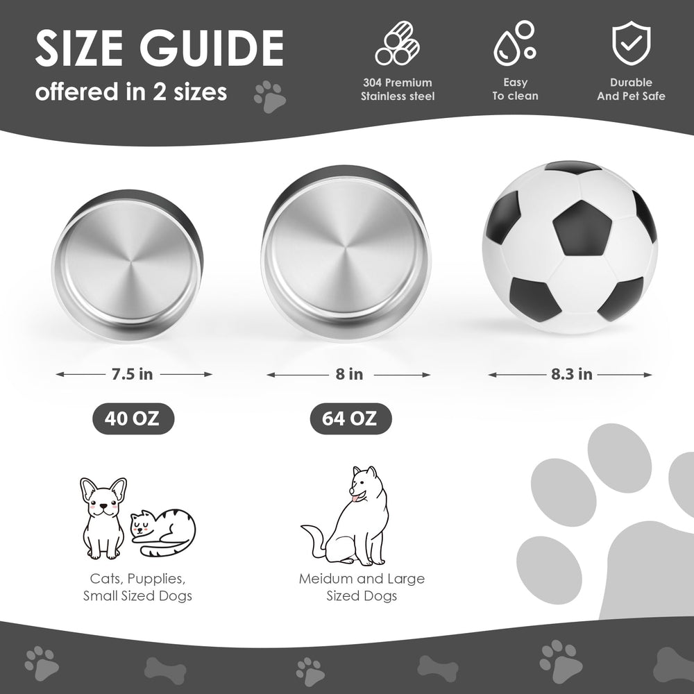 ikitchen stainless steel dog food bowl designed for easy cleaning.