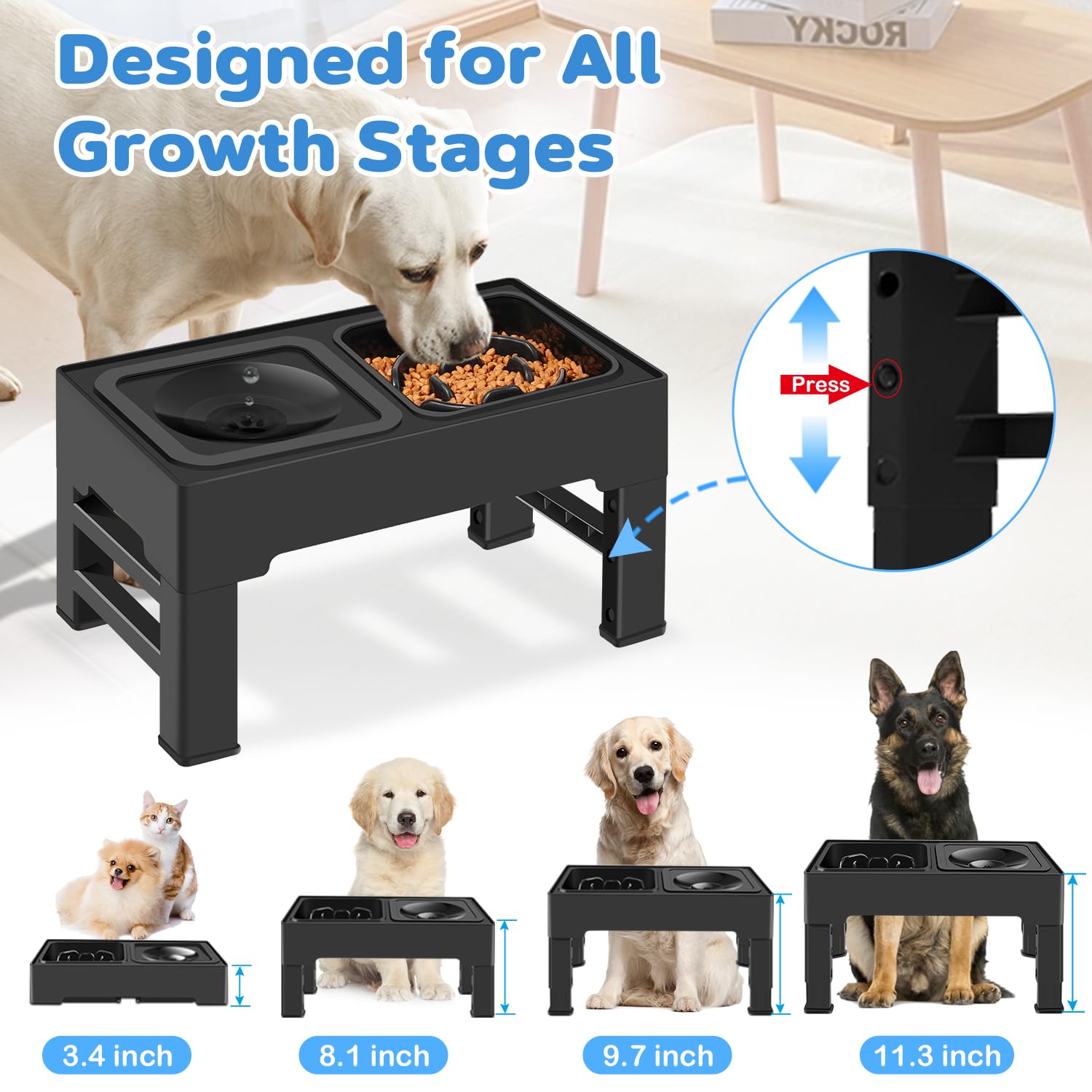 ikuso no spill water bowl prevents splashes and keeps fur dry during meals