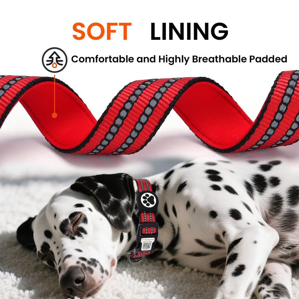 ILFINDYOU AirTag dog collar red color enhances identification and brand recognition