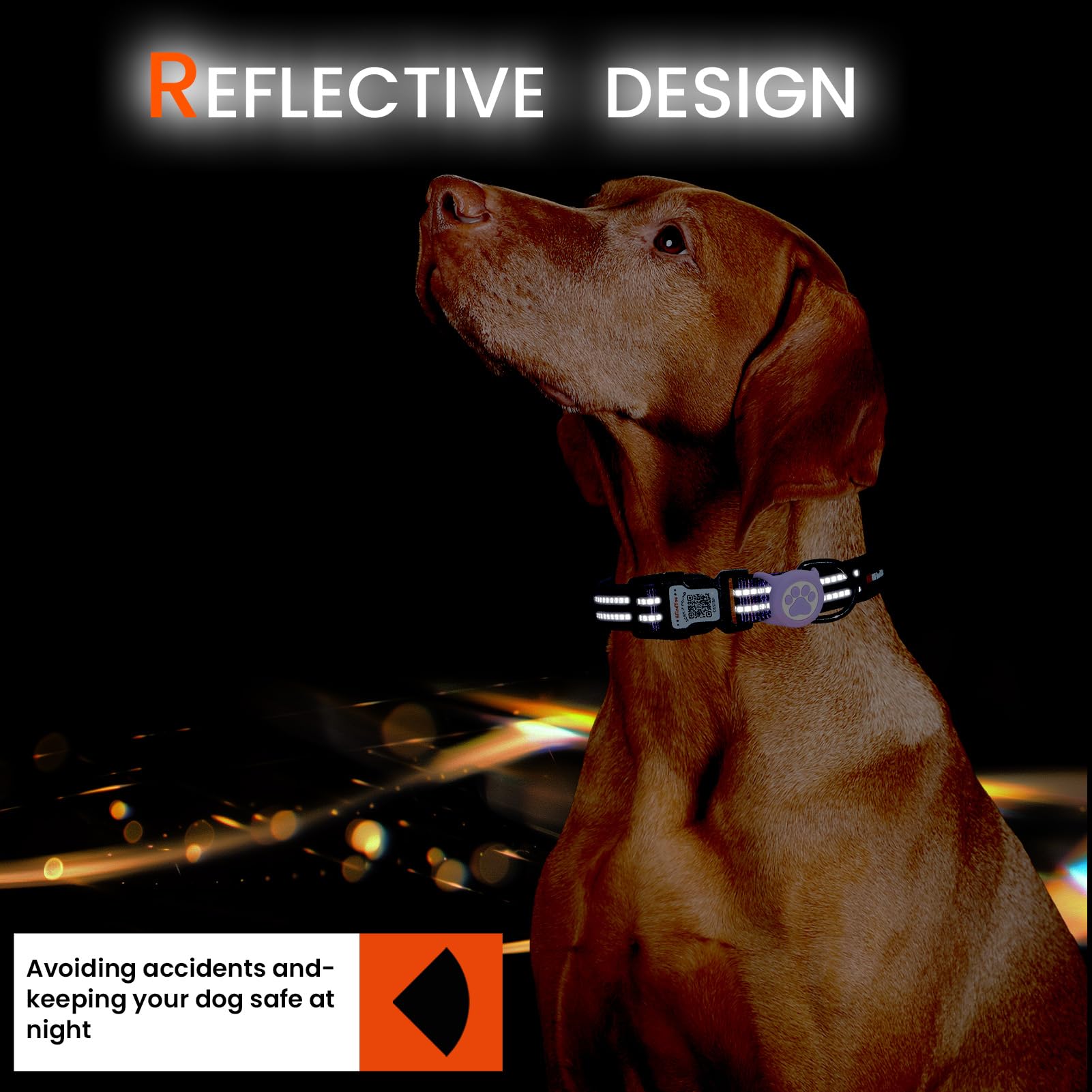ILFINDYOU AirTag Dog Collar Padded lining keeps skin comfortable