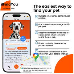 ILFINDYOU AirTag dog collar padded lining adds comfort on extended outdoor adventures