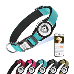 ilFindYou reflective collar with AirTag holder enhances night visibility for dogs