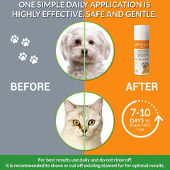 I-LID ’N LASH odor elimination cleaner for dogs reduces facial odors.