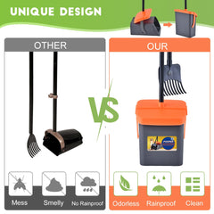 ilongood dog pooper scooper 46in handle extended reach reduces bending during yard cleanup