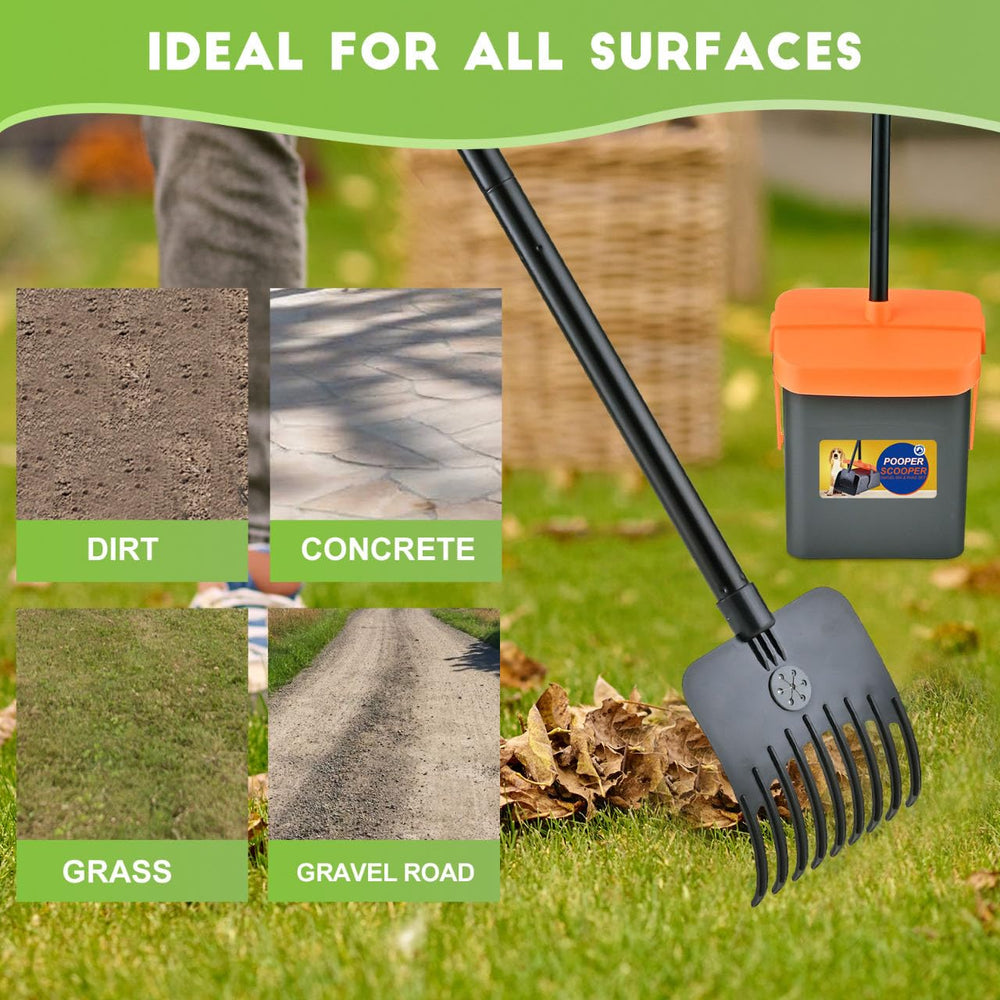 ilongood rake included supports garden weed and leaf cleanup beyond pet waste
