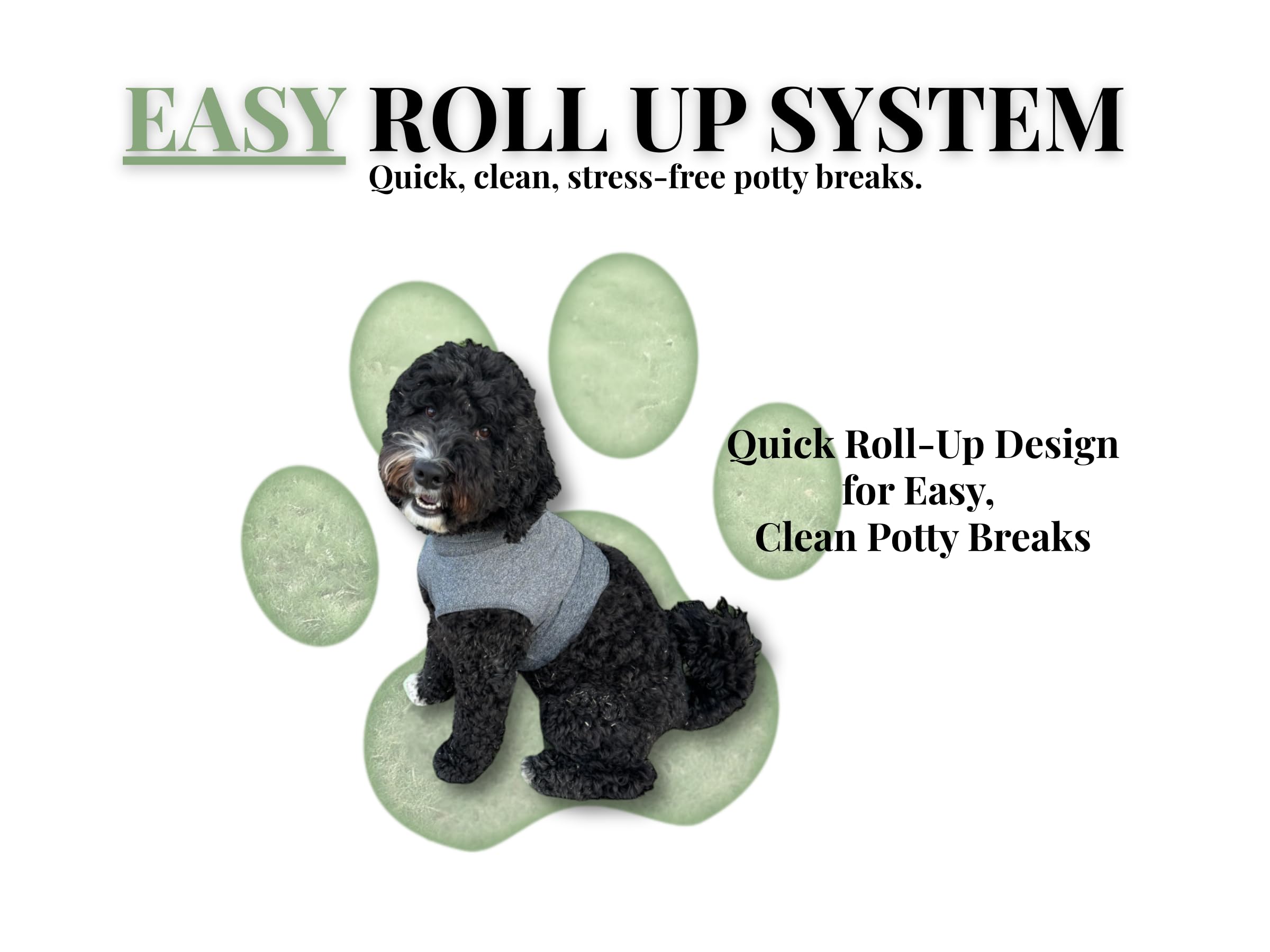 iLVYA Dog Recovery Suit cone-free-design illustrates stress-free feasibility without an e-collar during recovery