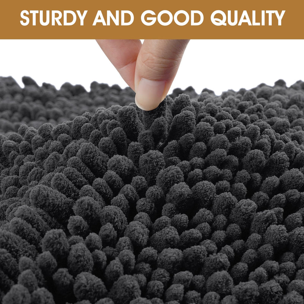 IM HOME dense 2200gsm chenille mat for durable mud control.