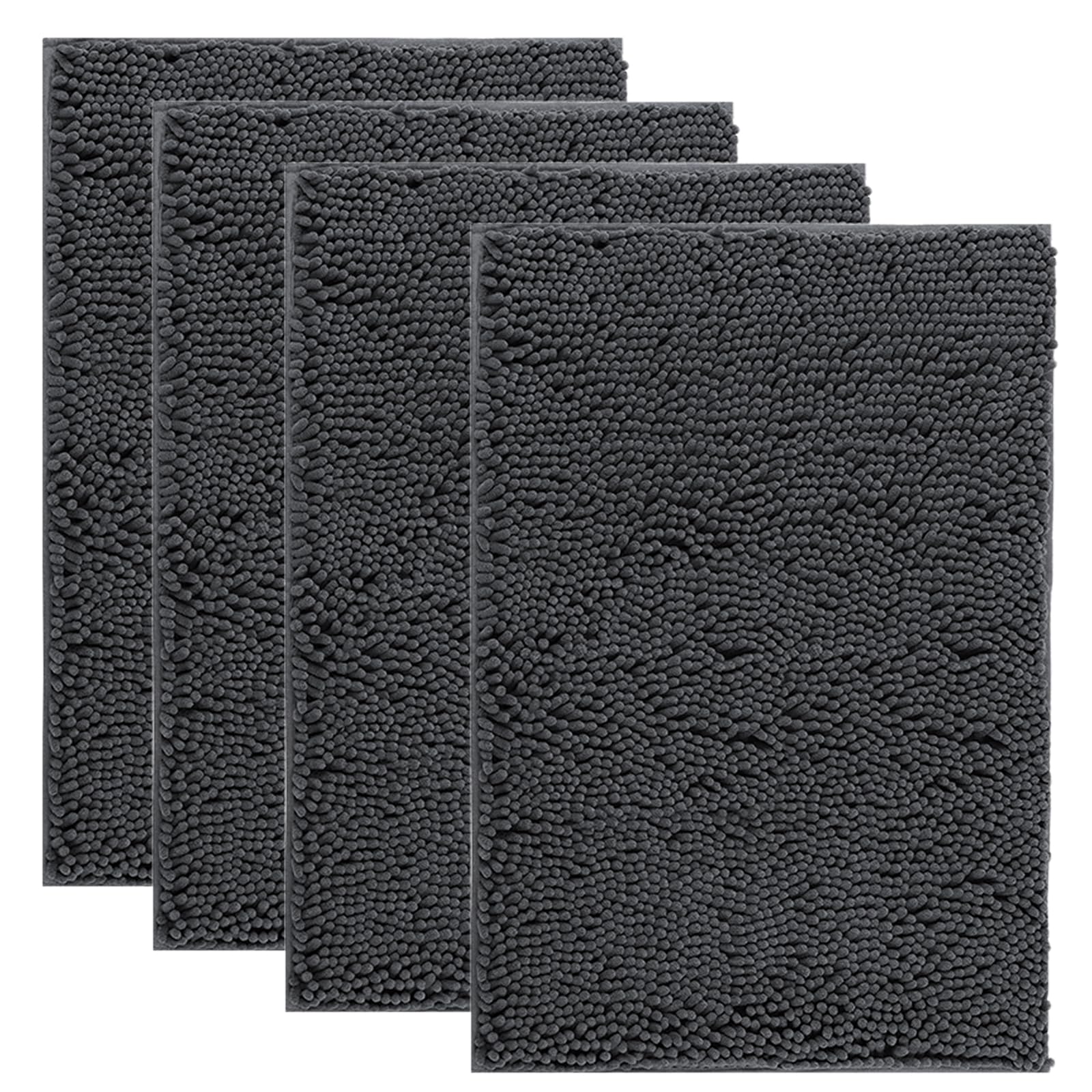 IM HOME muddy door mats chenille 2nd-gen closeup showing snag-resistant fibers for pets.