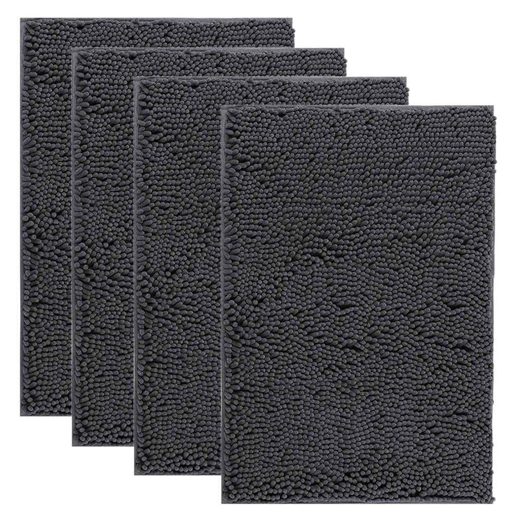 IM HOME muddy door mats chenille 2nd-gen closeup showing snag-resistant fibers for pets.