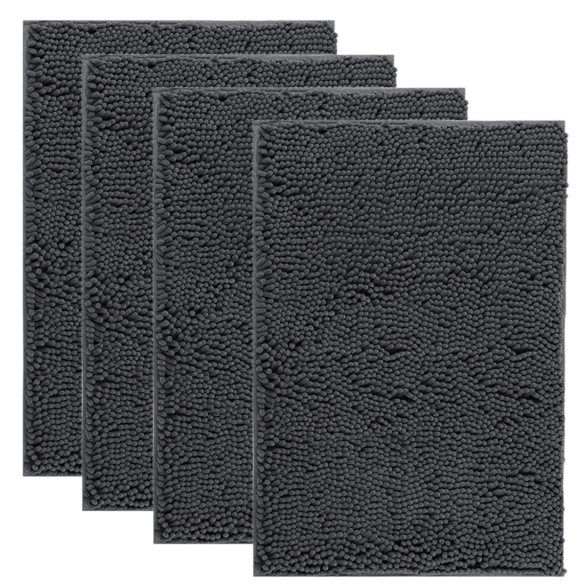 IM HOME muddy door mats chenille 2nd-gen closeup showing snag-resistant fibers for pets.
