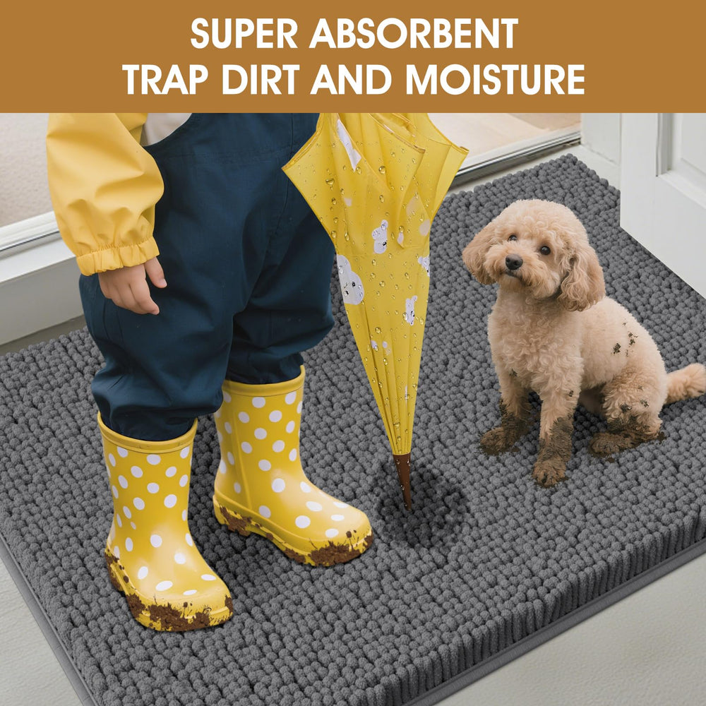 IM HOME muddy door mats natural rubber backing for grip