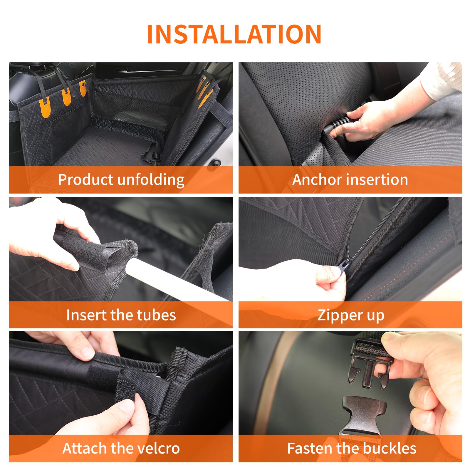 Imaboie dog car seat fold-flat design stores compactly when not in use.