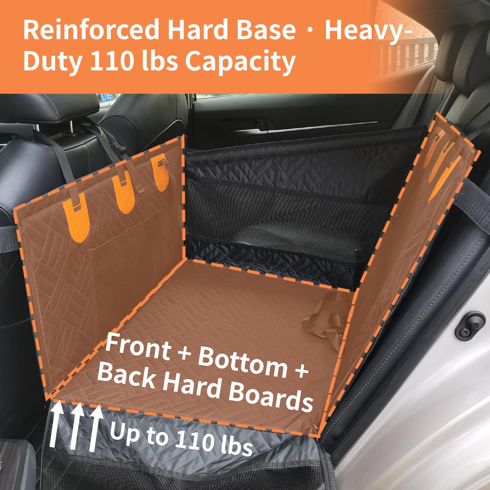 Imaboie dog car seat storage pocket keeps treats, bags, and keys organized.