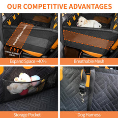 Imaboie dog car seat waterproof cover protects upholstery from spills and muddy paws.