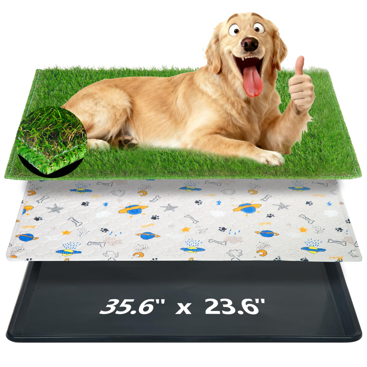 SyFatWeen Dog Loo grass turf closeup for realistic potty area ideal for quick puppy training