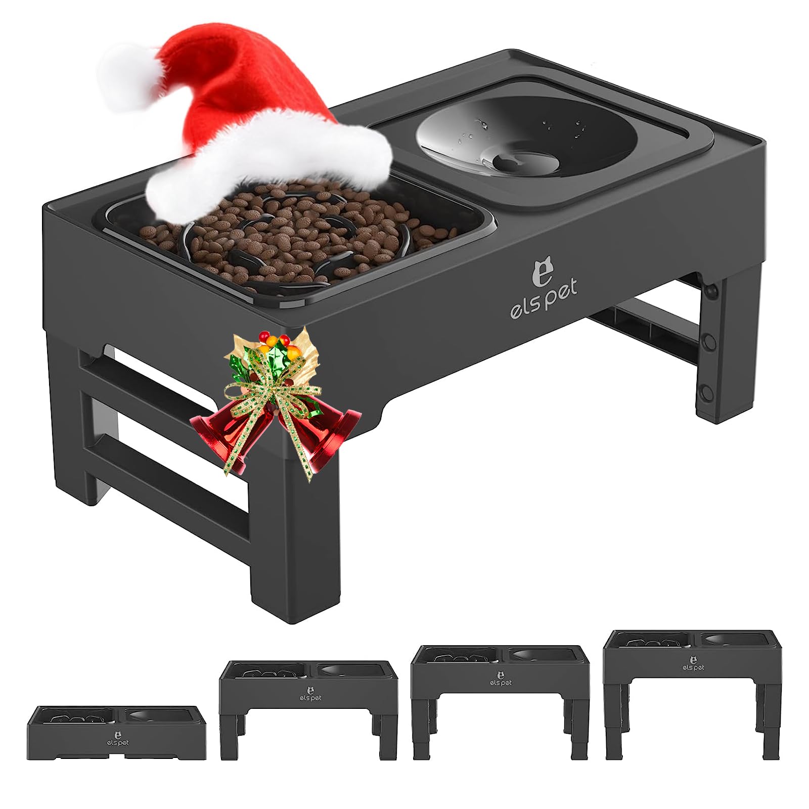 ELS PET elevated dog bowls stand provides ergonomic feeding height for all sizes