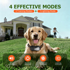 Shock Collar for Dog - 3300FT Dog Shock Collar with Remote, IP67 Waterproof Training Collar with 3 Modes & LED Light, Rechargeable e Collar for Large Medium Small Dogs