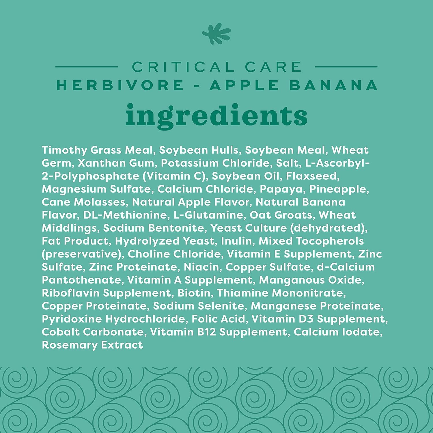 Oxbow Critical Care Herbivore – Alimento de recuperación para conejos y cobayas, sabor manzana y plátano, 141 g, 3 unidades