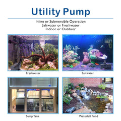 hygger 24V DC Water Pump — Quiet Inline/Submersible 800 GPH