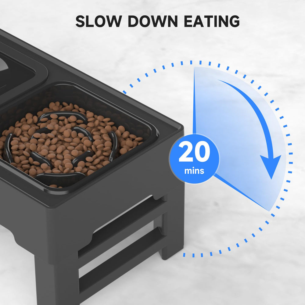 ELS PET no-spill dog bowl reduces mess during meals and water breaks