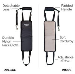 GINGERLEAD Dog Sling Hip Support Harness – Tall Fit for Greyhounds & Great Danes | Made in USA