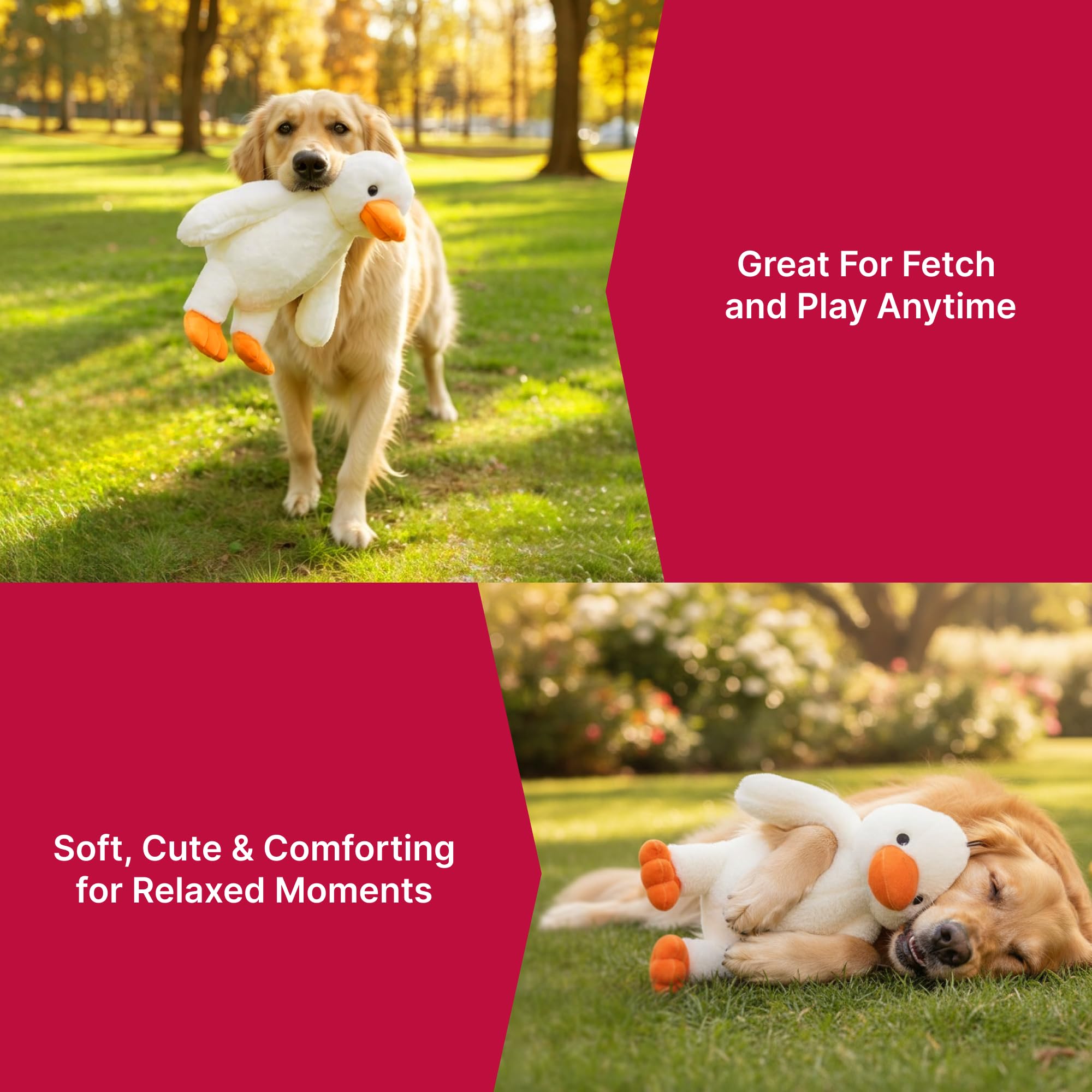 Pet Lou Colossal Durable Squeak Dog Toys - Heavy Plush, Great for Aggressive Chewers (00352)