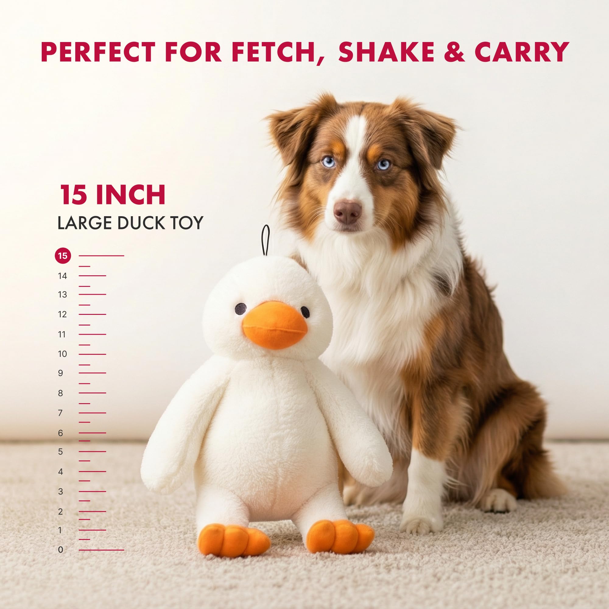 Pet Lou Colossal Durable Squeak Dog Toys - Heavy Plush, Great for Aggressive Chewers (00352)