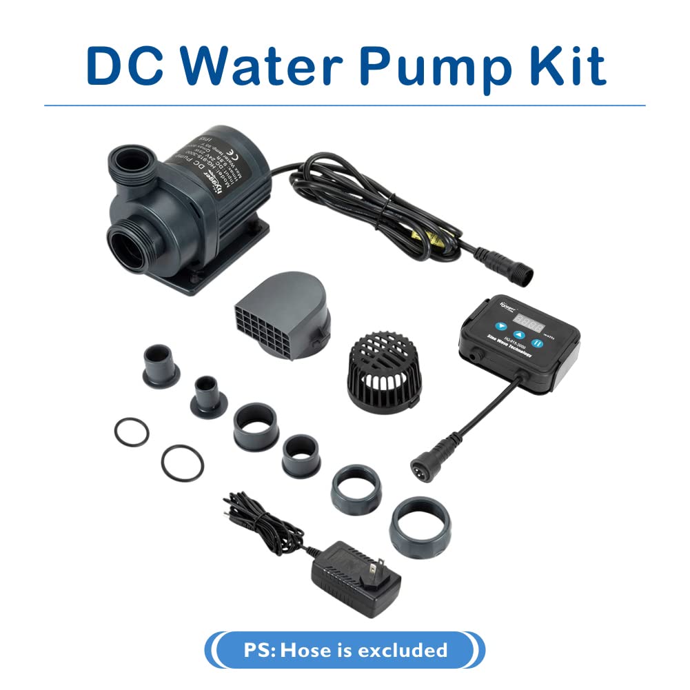hygger 24V DC Water Pump — Quiet Inline/Submersible 800 GPH