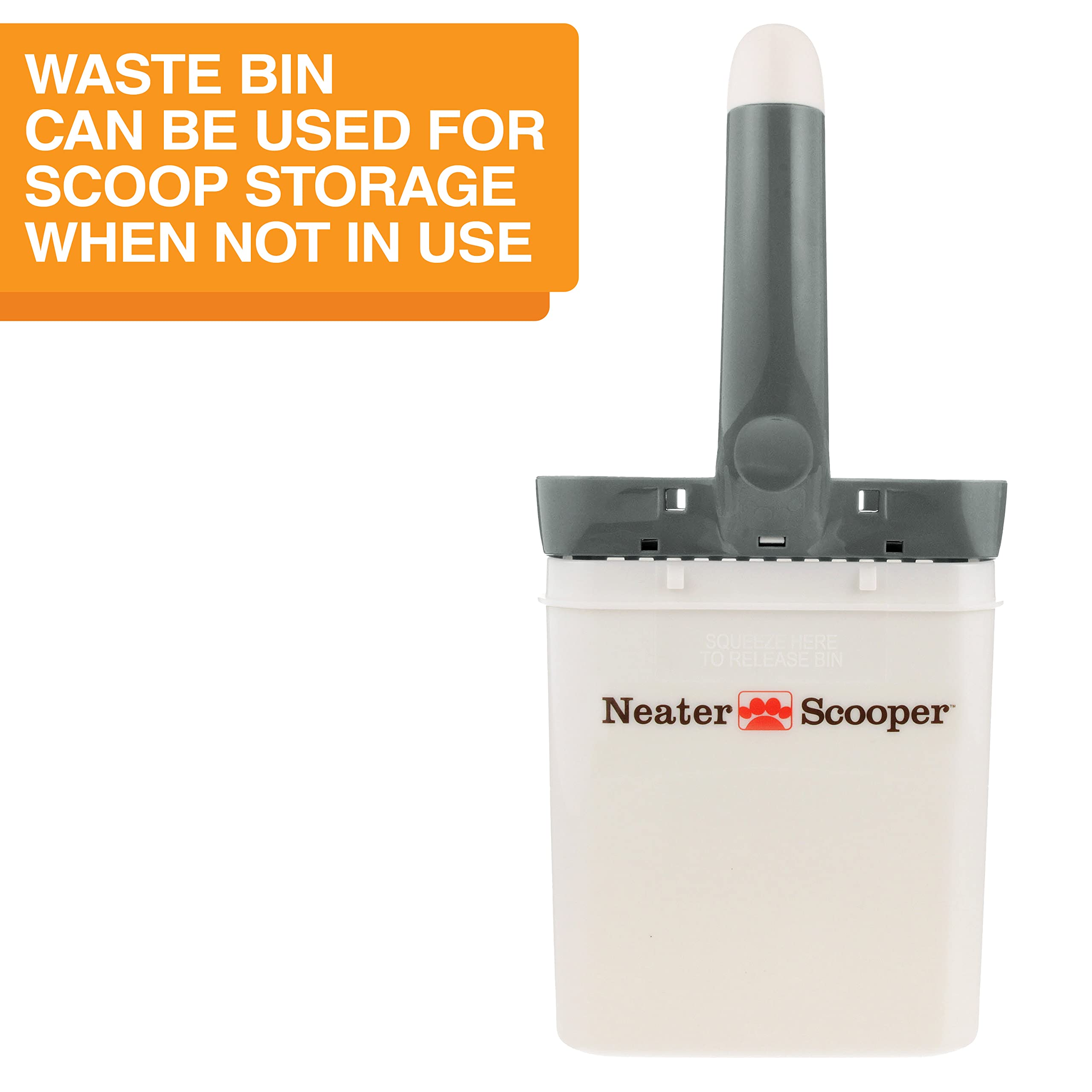 Neater Pet Brands Neater Scooper Standard Cat Litter Scoop, 60 Refill Bags – Mess-Free Cat Litter Scooper with Bag, Spill-Proof Kitty Box Sifter, Bin Doubles as Scoop Holder, For Single-Cat Households