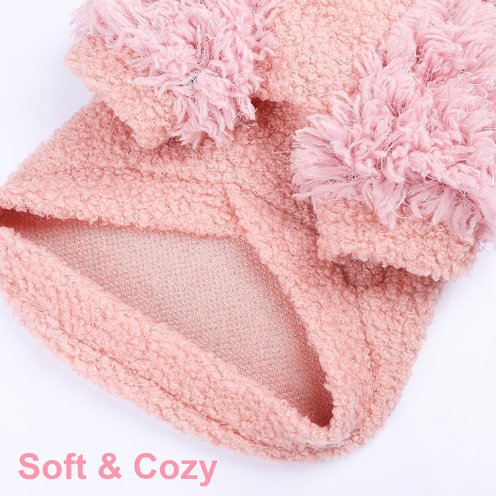 Dog Sweater Turtlenecks Dog Sweaters for Small Dogs Winter Fleece Doggy Clothes Puppy Cold Warm Coat Doggie Jacket for Chihuahua Yorkie Teacup Cat Outfit, Pink, XS