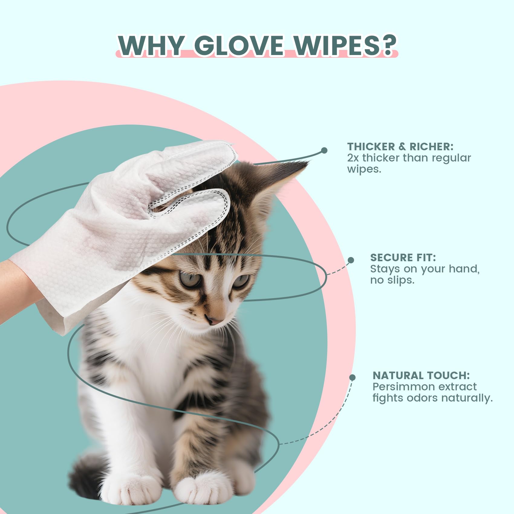 IMMHABI glove wipes ear cleaning highlights easy access to ears.
